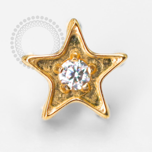 TN1429 Mini Star Topper with Light Point Titanium PVD Gold 