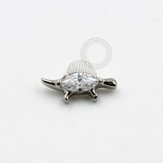 TN939-1 Dinosaur Topper Crystal Stone Titanium 