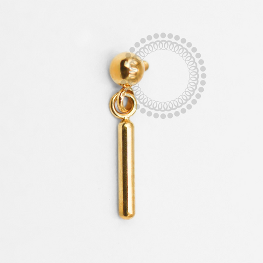 TN1741 Topo Mini Esfera Com Pingente Titânio PVD Gold