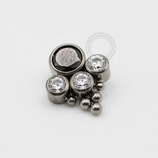 TN467 Topo Big Stone Com 3 Zirconias Titânio