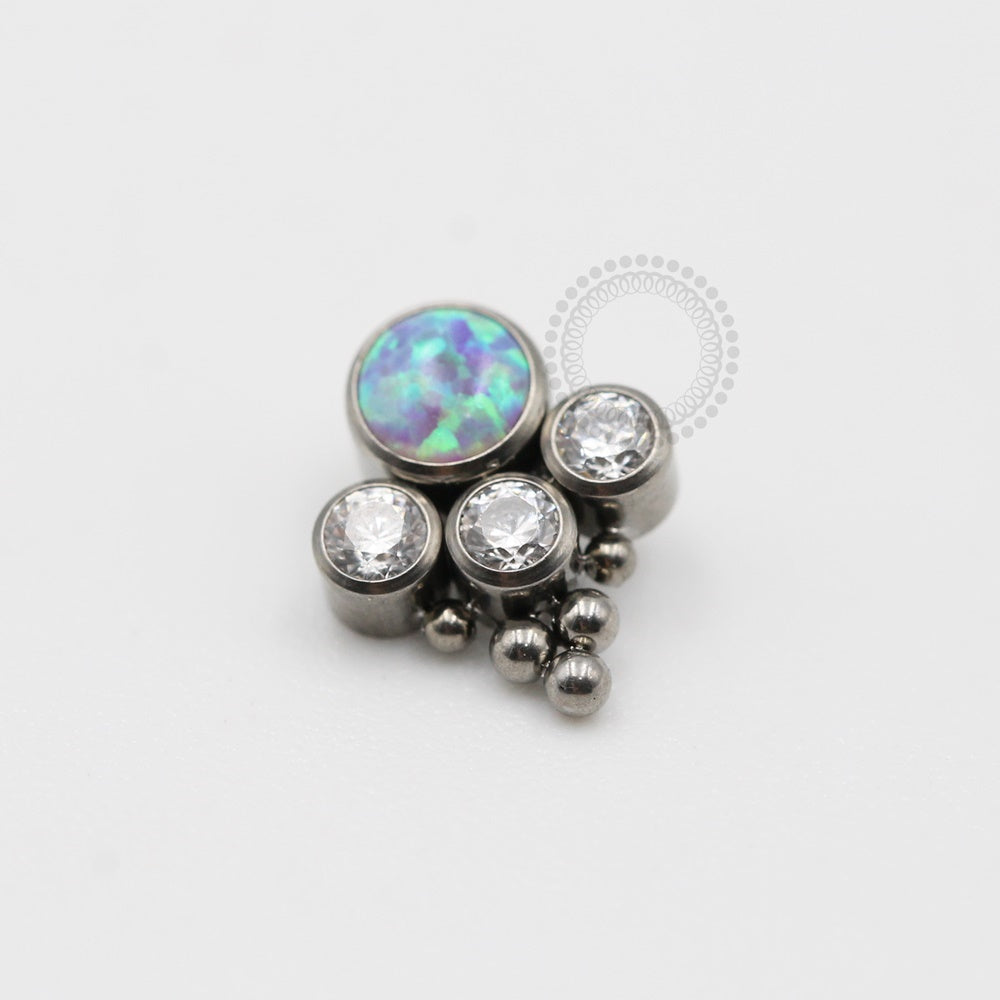 TN467 Topo Big Stone Com 3 Zirconias Titânio