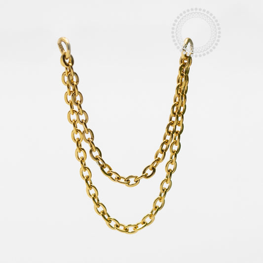 TN1371 Titanium PVD Gold Double Chain
