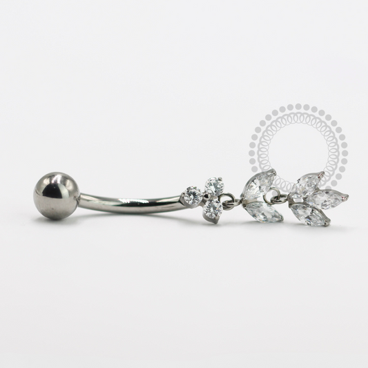 TN1493 Navel Trinity Gotas de Encanto Titânio ASTM-136