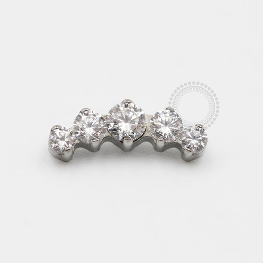 TN346 Topo Cluster 5 Zirconias Cravadas Titânio