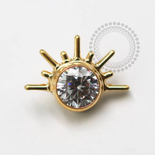 TN1589 Topo Live To Tell Titânio PVD Gold
