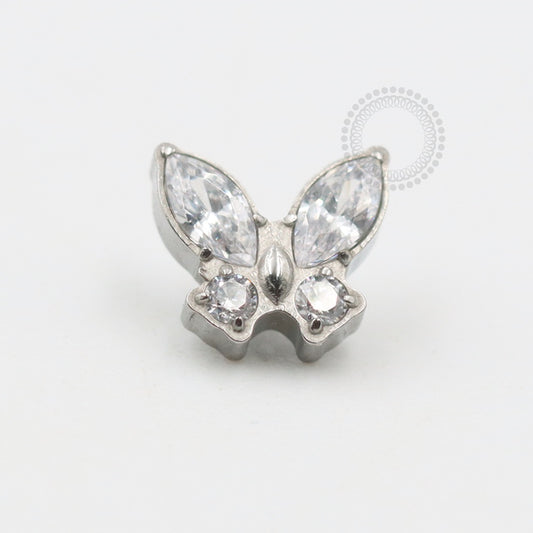 TN518 Topo Borboleta Zirconia Titânio