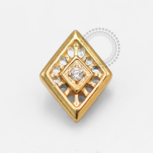 TN1465 Topo Royal Triângulo Titânio PVD Gold