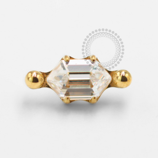 TN1472 Topo Lux Cristal Titânio PVD Gold