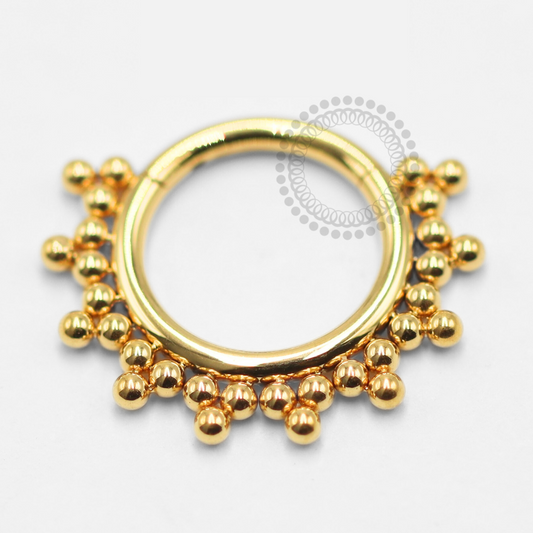 TN1470 Segmento Mini Esferas Titânio PVD Gold