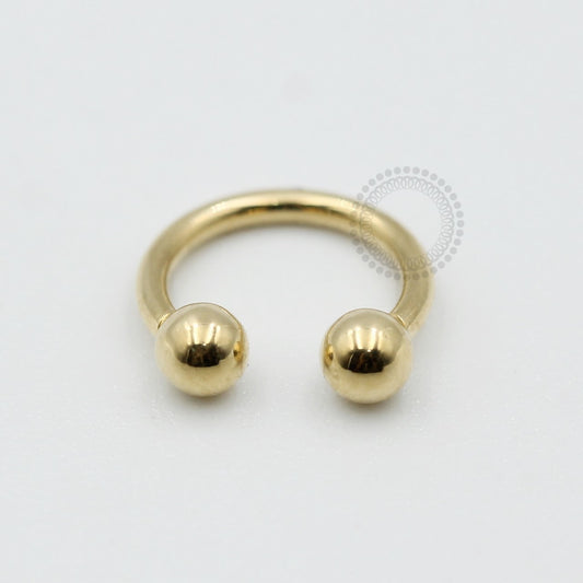 OR89 Ferradura Ouro 18K (0,479g) - (8mm)