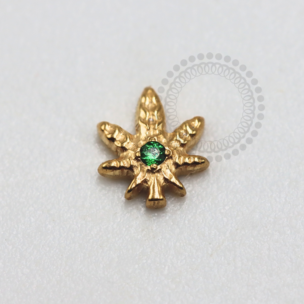 TN1170 Topo Cannabis Titânio PVD Gold