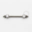 TN820 Nipple Piercing Push Pin Jewelry Stone CZ Spheres Titânio