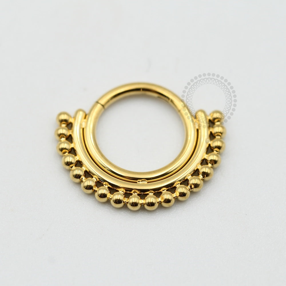 PVD42 Segmento Indiano Modelo 1 Aço PVD Gold