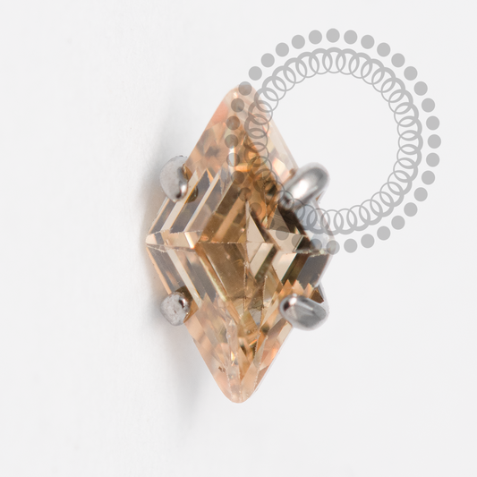 TN2032 Topo Losango Champanhe Titânio ASTM F136