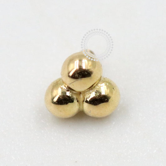 OR78 Topo Micro Trinity Esferas Ouro 18K