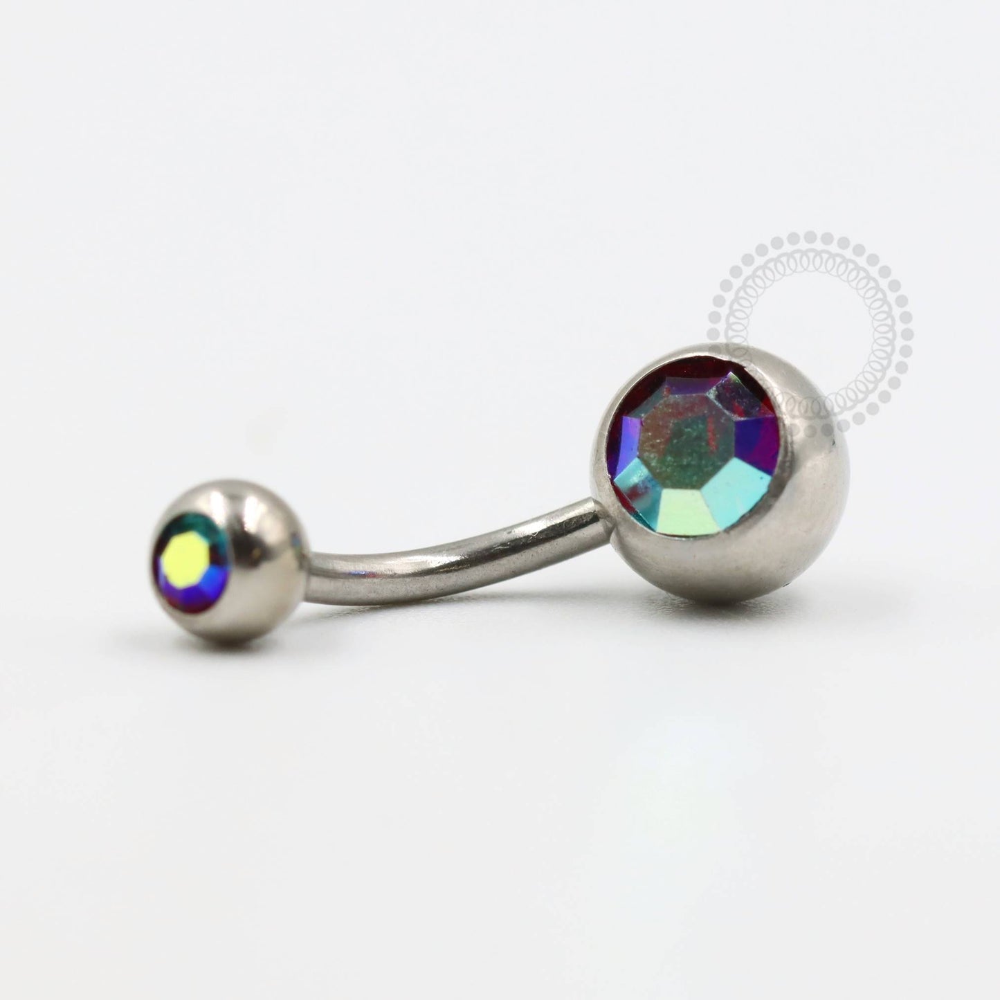 BB15 Navel piercing Cristal Vitrail Aço 316L