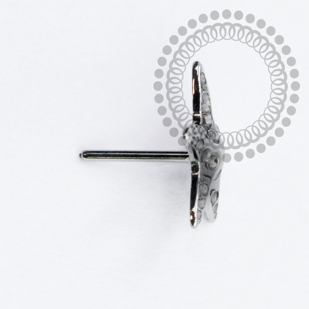 TN2156 Topo Estrela do Mar Push Pin Titânio ASTM F136