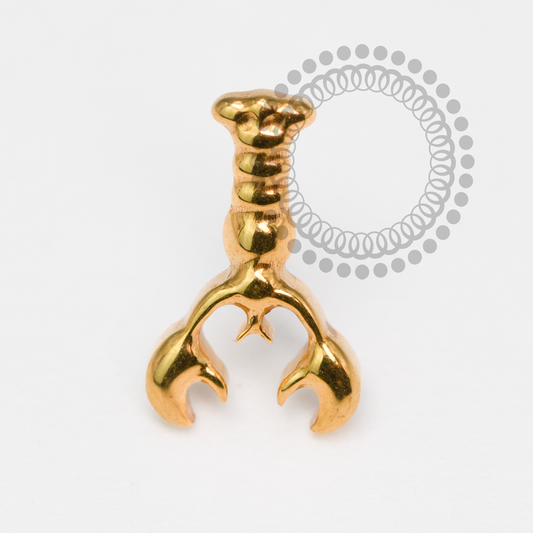TN2049 Topo Lagosta Push Pin Titânio PVD GOLD