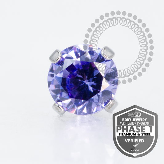 TT24 Topo Zirconia Violeta Rosca Titânio Mill®