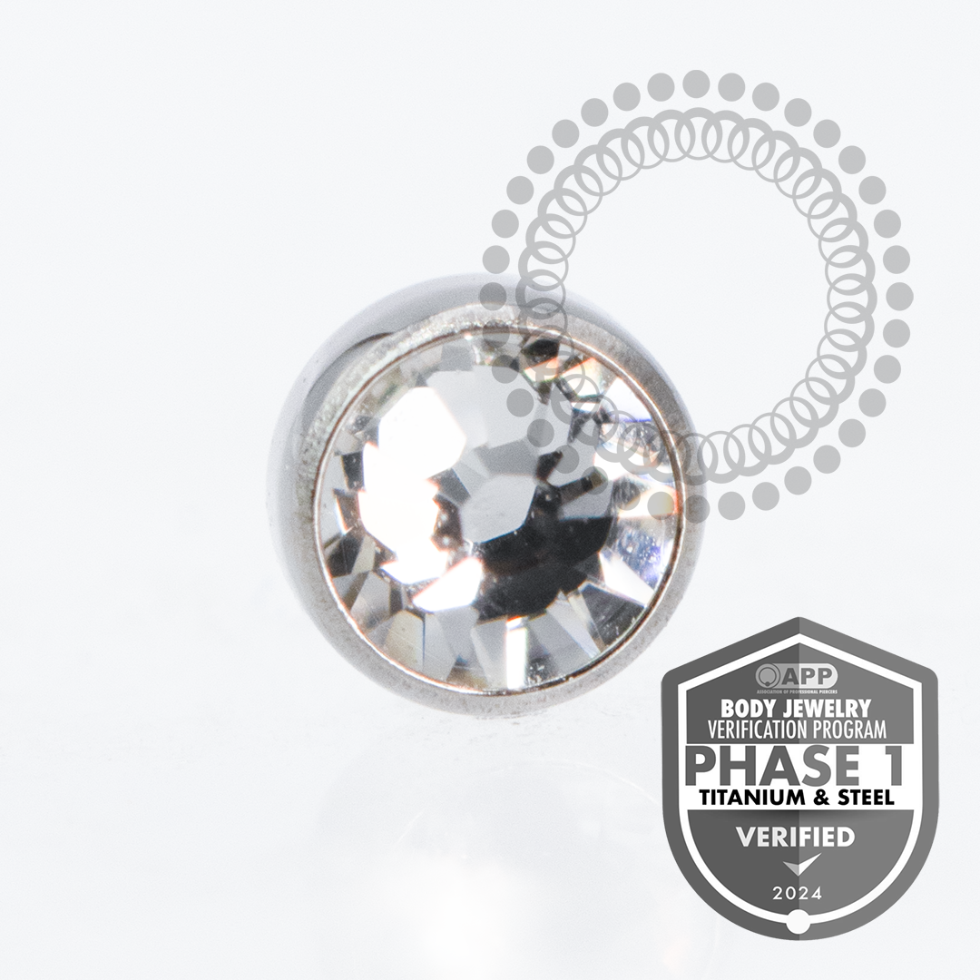 TT15 Topo Cristal Push Pin Titânio Mill®