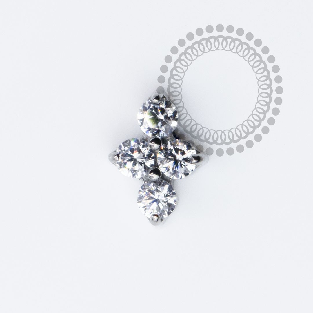 TN2293 Topo Clover Zirconias Titânio ASTM F136