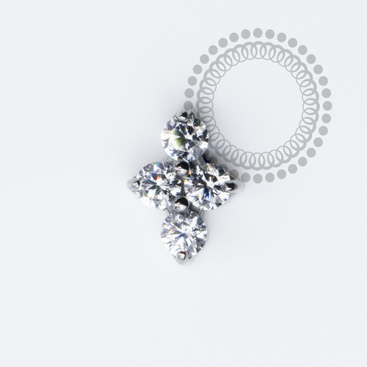 TN2293 Topo Clover Zirconias Titânio ASTM F136