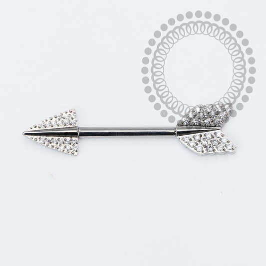 TN2150 Nipple Flecha CZ Push Pin Titânio ASTM F136