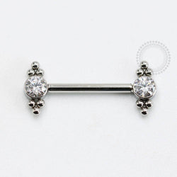 PB92 Nipple Piercing Charme Zircônia Aço 316L