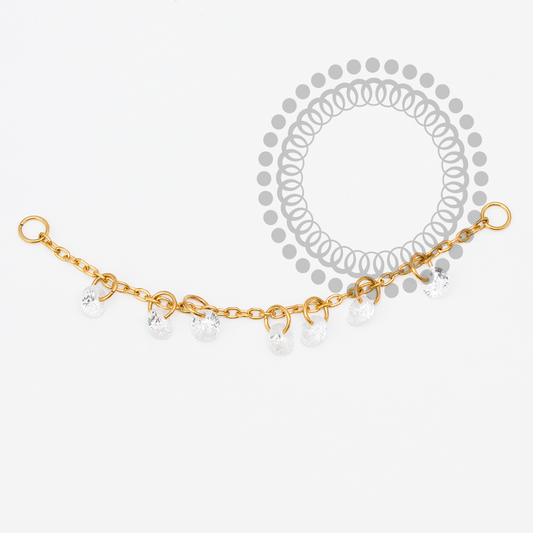 TN2039 Corrente 7 CZ Titânio PVD Gold