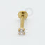 PVD19 Labret Zirconia Aço Pvd Gold