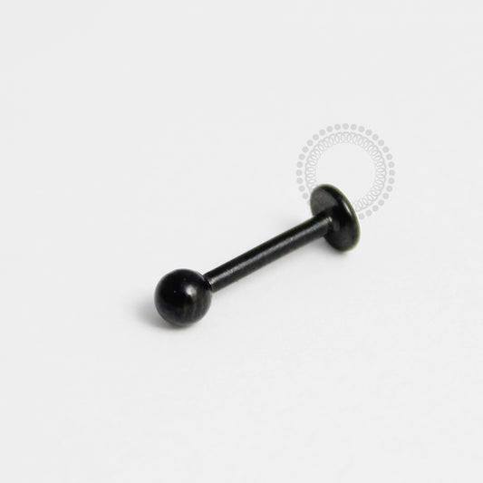 PVD01 Labret Aço Pvd Black