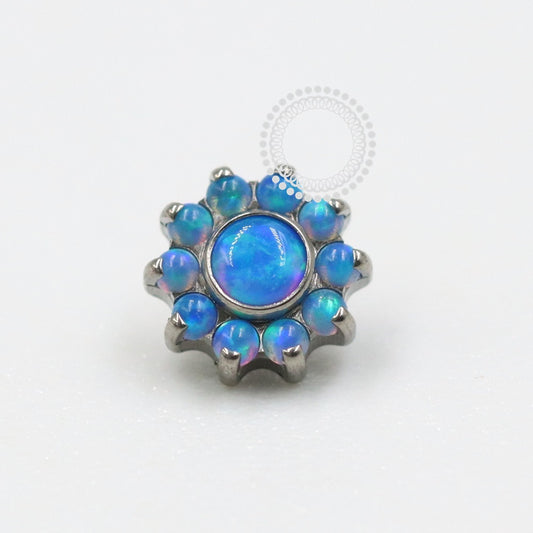 TN1061 Microdermal Flower Opal Blue Titanium 