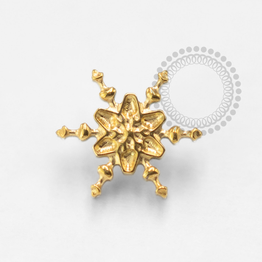 TN1642 Topo Floco de Neve Mini Titanio PVD Gold