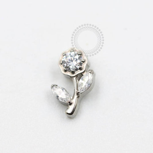 TN983 Delicate Flower Top Titanium 