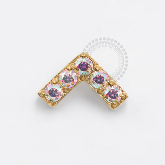 TN1289 Titanium PVD Gold Boreal Studded V-Top 