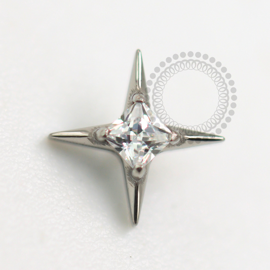 TN1604 Topo Estrela 4 Pontas Zirconia Titânio ASTM F-136
