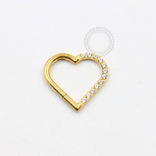 TN989 Daith Cravejado Titânio Pvd Gold