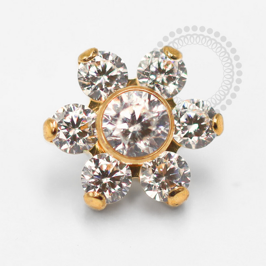 TN1395 Flower Top Model 3 Titanium PVD Gold 
