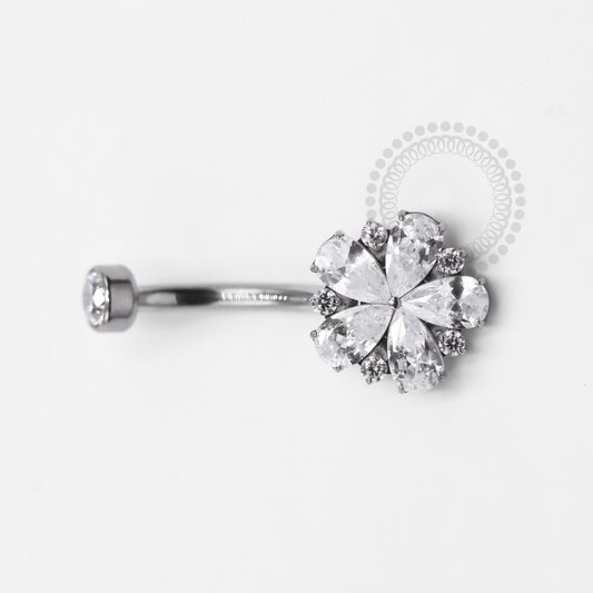 TN1299 Navel Flor Margarida Titânio ASTM F-136