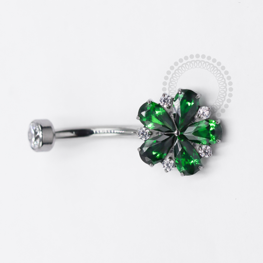 TN1299 Navel Flor Margarida Titânio ASTM F-136