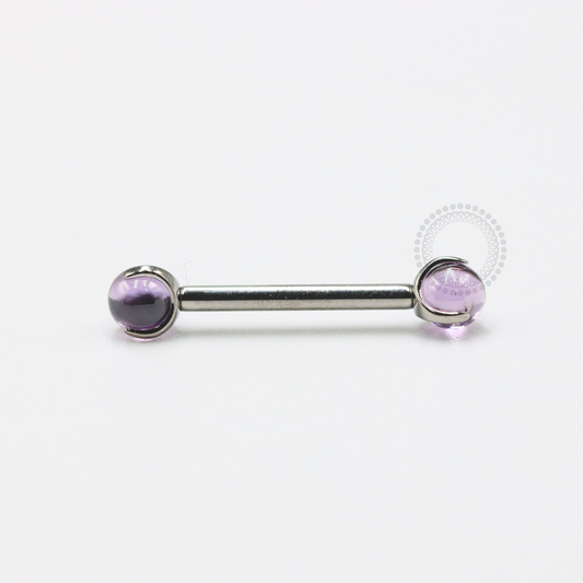 TN313 Nipple Jewelry Synthetic Spheres Titânio AMETISTA