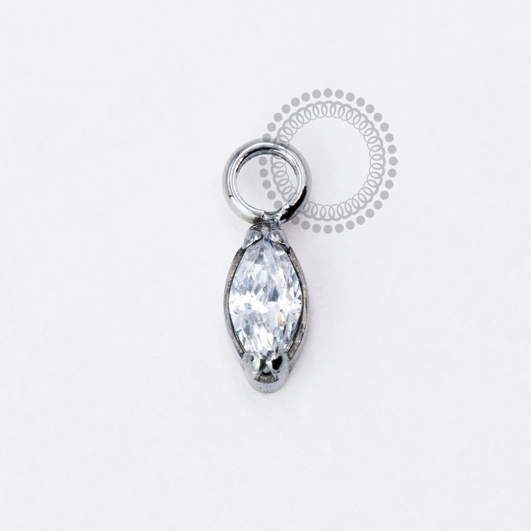 TN1926 Mini Navette Pendant Titanium ASTM F-136 