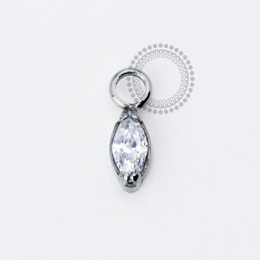 TN1926 Mini Navette Pendant Titanium ASTM F-136 