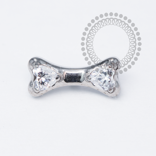 TN2077 Topo Ossinho Delicado CZ Titânio ASTM F136