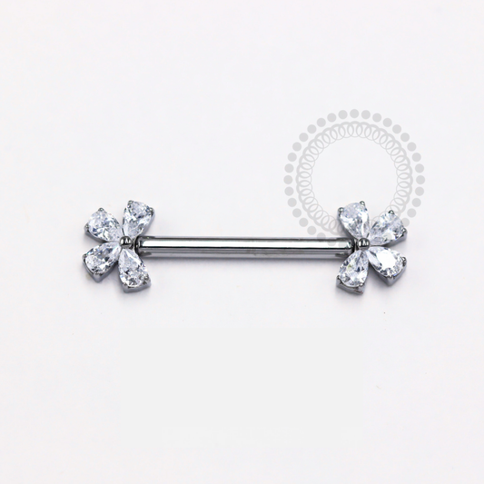 TN1214 Nipple 4 Petalas Push Pin Unilateral Titânio ASTM F-136