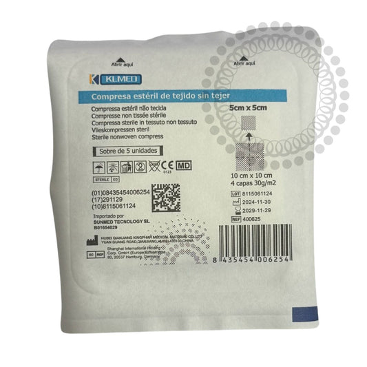 DC08 COMPRESA DE GAZE ESTERELIZADA 5X5