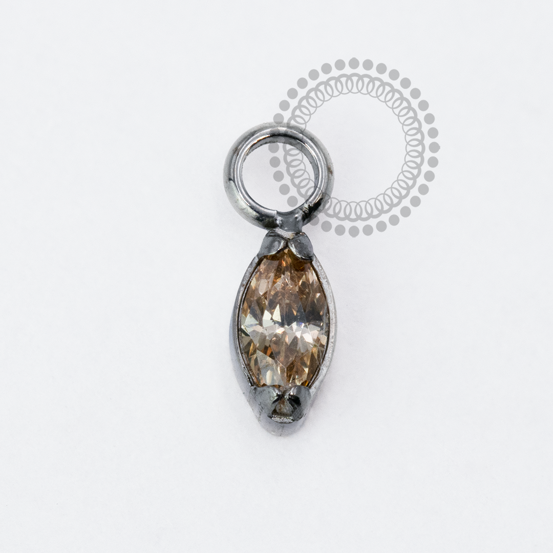 TN1926 Mini Navette Pendant Titanium ASTM F-136 