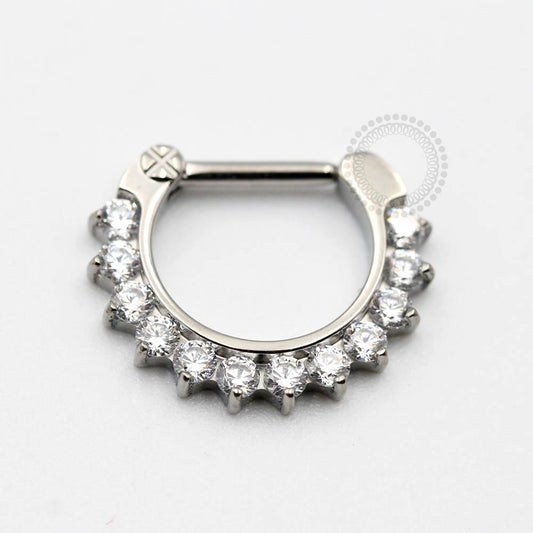 TN128 Segmento Clicker Septo Cravejado Titânio ASTM F136