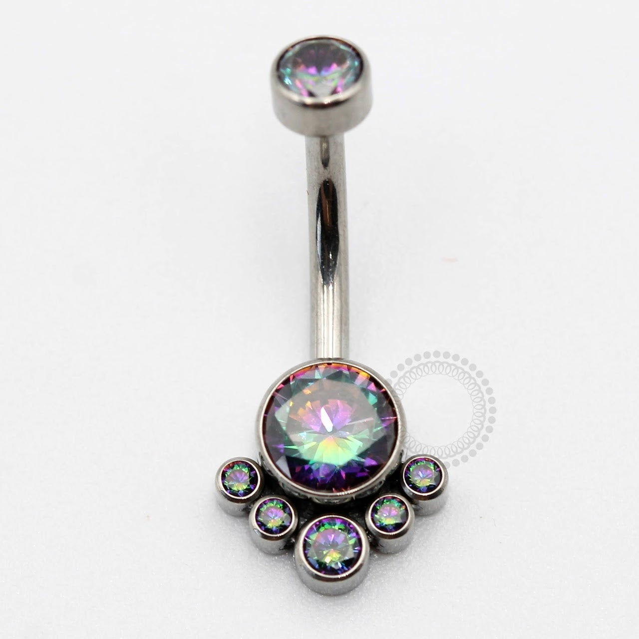 TN142 Navel Decorada Zirconias Titanio ASTM F136