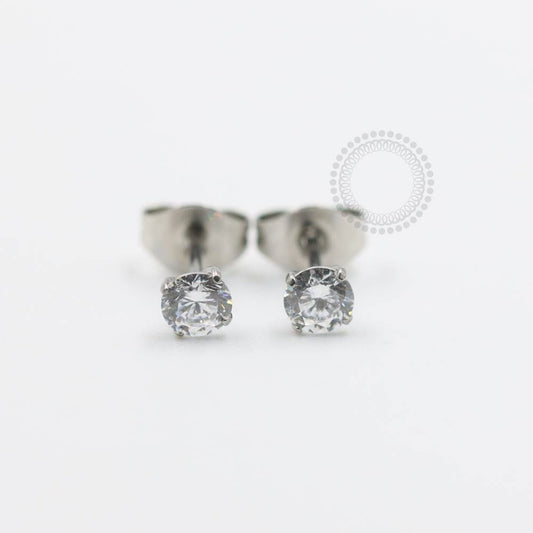 PB56 Brinco Cristal Aço316L